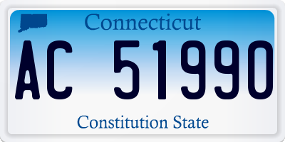CT license plate AC51990