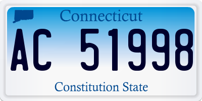 CT license plate AC51998