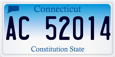 CT license plate AC52014