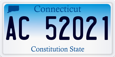 CT license plate AC52021