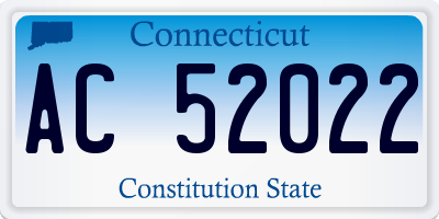 CT license plate AC52022