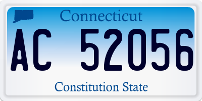 CT license plate AC52056