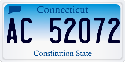 CT license plate AC52072