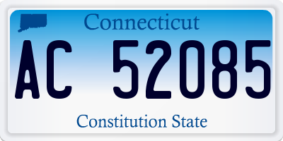 CT license plate AC52085