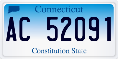CT license plate AC52091