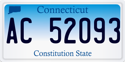 CT license plate AC52093