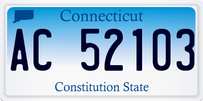 CT license plate AC52103