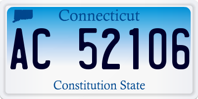 CT license plate AC52106