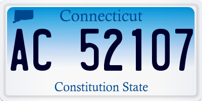 CT license plate AC52107