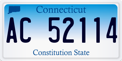 CT license plate AC52114
