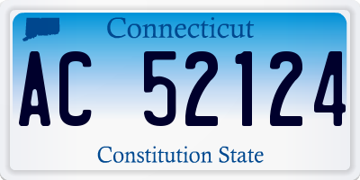 CT license plate AC52124