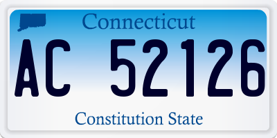 CT license plate AC52126