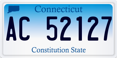 CT license plate AC52127