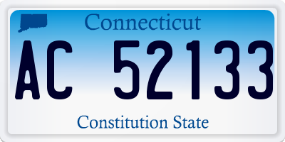 CT license plate AC52133