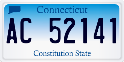 CT license plate AC52141