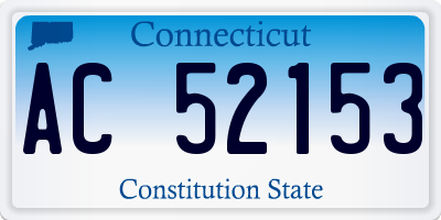 CT license plate AC52153