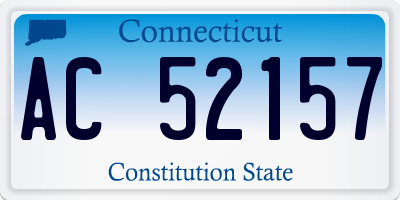 CT license plate AC52157