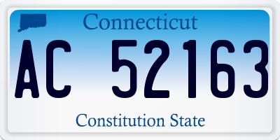 CT license plate AC52163