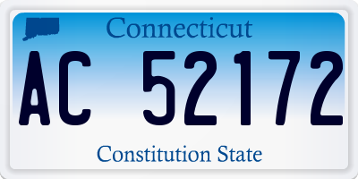 CT license plate AC52172