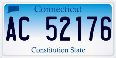 CT license plate AC52176