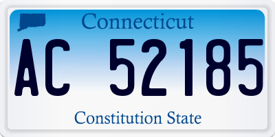 CT license plate AC52185