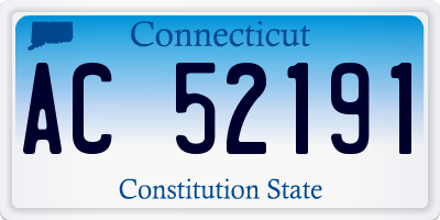 CT license plate AC52191