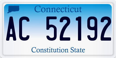 CT license plate AC52192