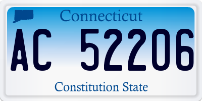 CT license plate AC52206
