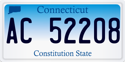 CT license plate AC52208
