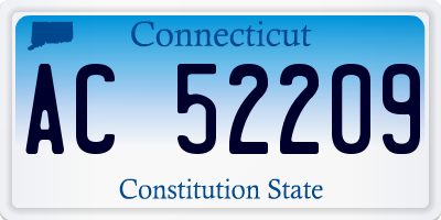 CT license plate AC52209