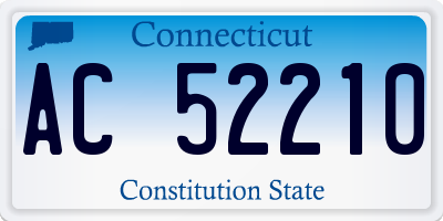 CT license plate AC52210