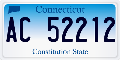 CT license plate AC52212