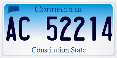 CT license plate AC52214