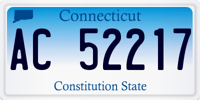 CT license plate AC52217