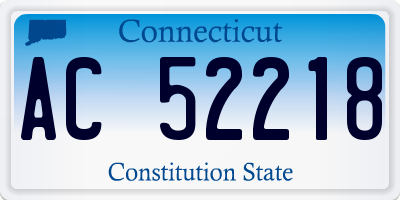 CT license plate AC52218