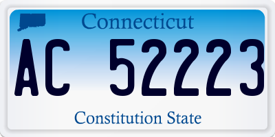 CT license plate AC52223