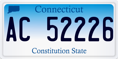 CT license plate AC52226