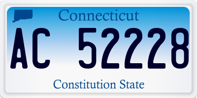CT license plate AC52228