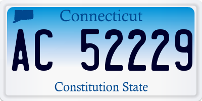 CT license plate AC52229