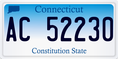 CT license plate AC52230