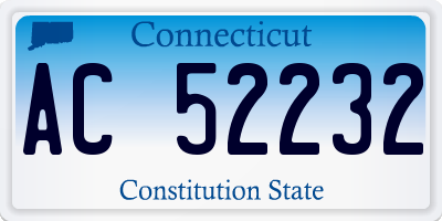 CT license plate AC52232