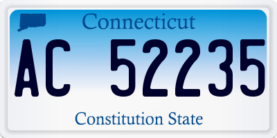 CT license plate AC52235