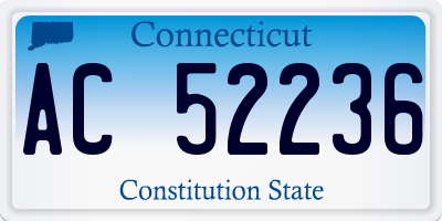 CT license plate AC52236
