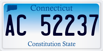 CT license plate AC52237