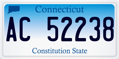 CT license plate AC52238