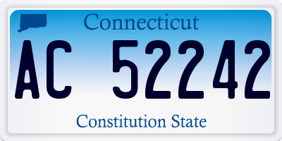 CT license plate AC52242