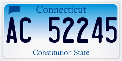 CT license plate AC52245