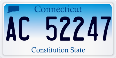 CT license plate AC52247