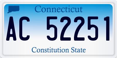 CT license plate AC52251