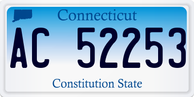CT license plate AC52253